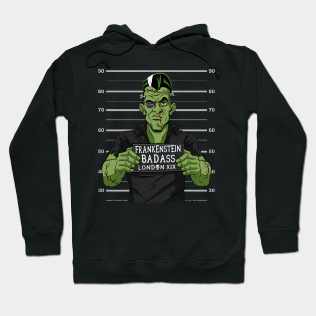 Frankenstein Badass London XIX Hoodie by BlackMorelli